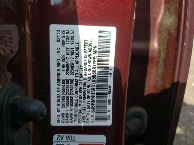 Photo 10 from auction – 2013 HONDA CR-V EX with VIN 5J6RM4H59DL050669