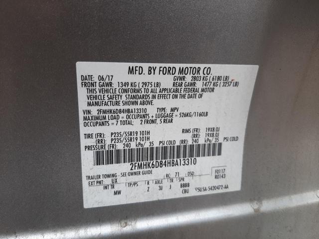 Photo 10 from auction – 2017 FORD FLEX LIMIT with VIN 2FMHK6D84HBA13310