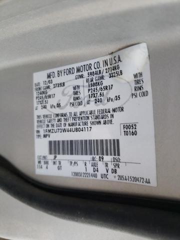 Photo 10 from auction – 2004 FORD EXPLORER X with VIN 1FMZU73W44UB04117