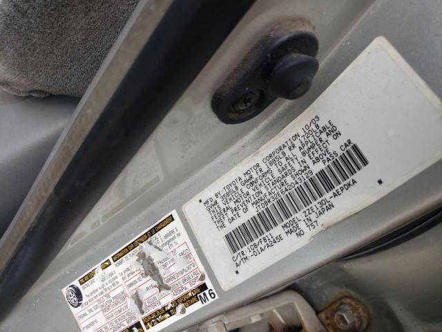 Photo 10 from auction – 2004 TOYOTA COROLLA CE with VIN JTDBR32E642043129