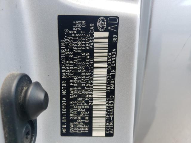 Photo 10 from auction – 2017 TOYOTA COROLLA L with VIN 2T1BURHE5HC775140
