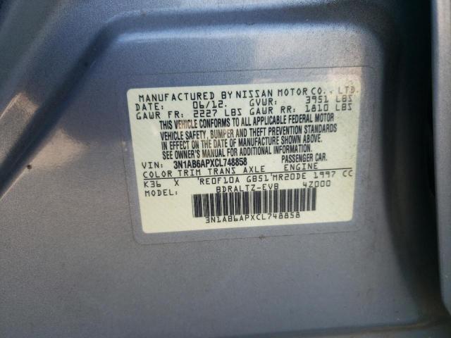 Photo 10 from auction – 2012 NISSAN SENTRA 2.0 with VIN 3N1AB6APXCL748858