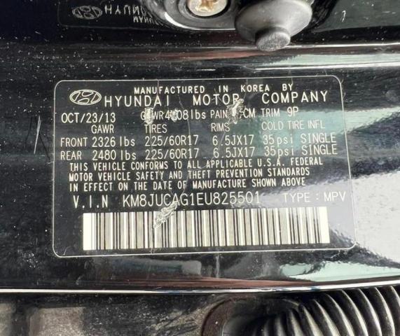 Photo 10 from auction – 2014 HYUNDAI TUCSON GLS with VIN KM8JUCAG1EU825501