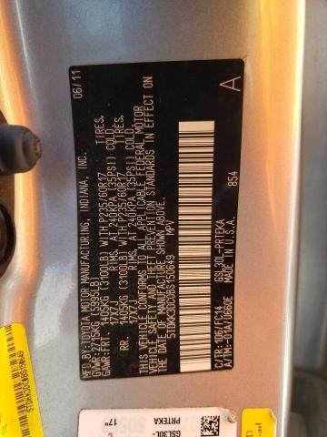 Photo 10 from auction – 2011 TOYOTA SIENNA LE with VIN 5TDKK3DC0BS150649