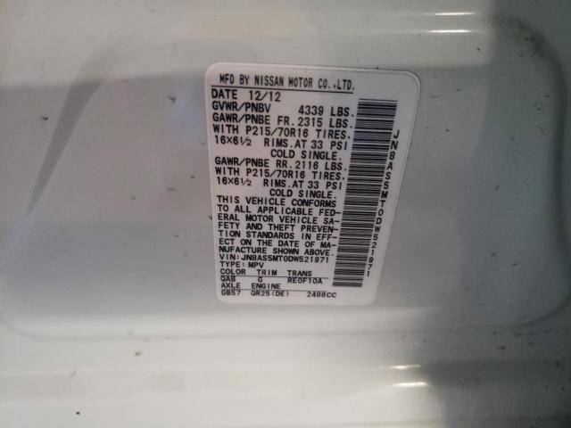 Photo 10 from auction – 2013 NISSAN ROGUE S with VIN JN8AS5MT0DW521971