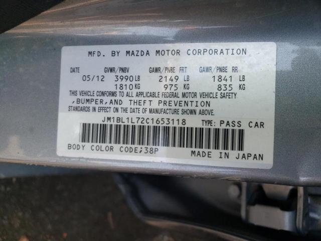 Photo 10 from auction – 2012 MAZDA 3 I with VIN JM1BL1L72C1653118