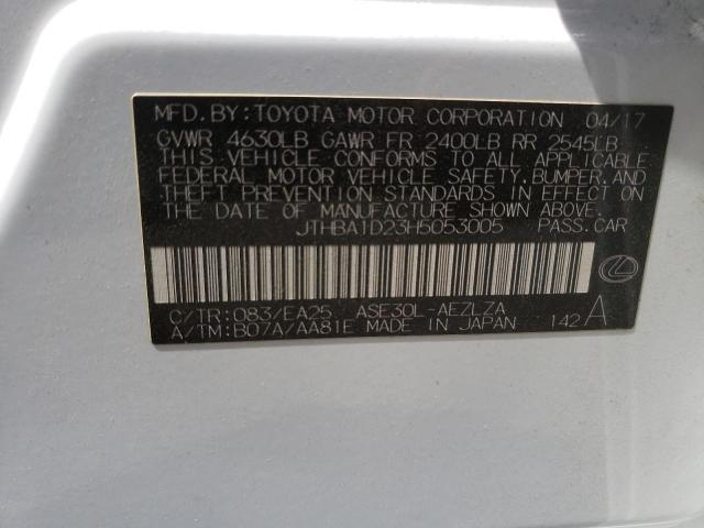 Photo 10 from auction – 2017 LEXUS IS 200T with VIN JTHBA1D23H5053005