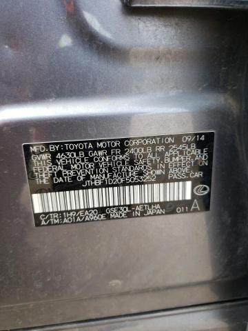 Photo 10 from auction – 2015 LEXUS IS 250 with VIN JTHBF1D20F5053252