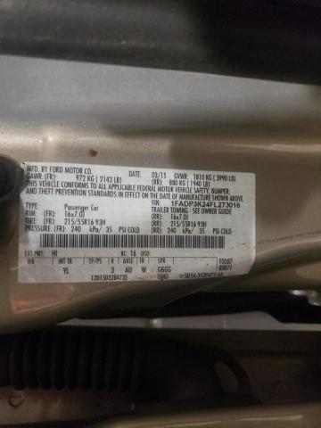 Photo 10 from auction – 2015 FORD FOCUS SE with VIN 1FADP3K24FL273016