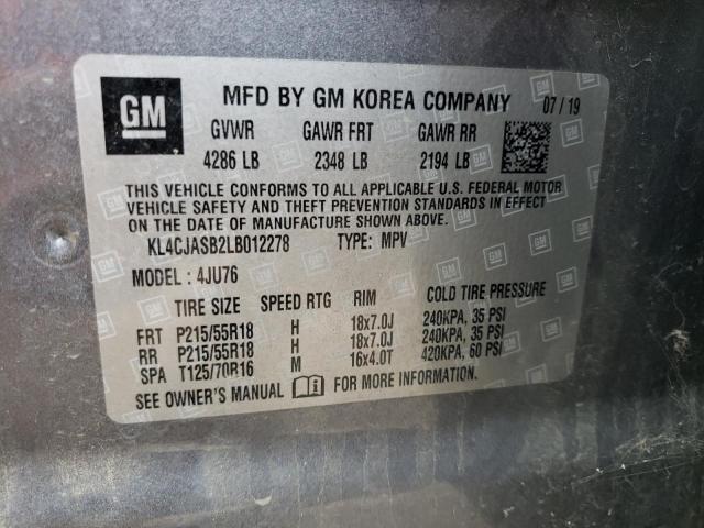 Photo 10 from auction – 2020 BUICK ENCORE PRE with VIN KL4CJASB2LB012278