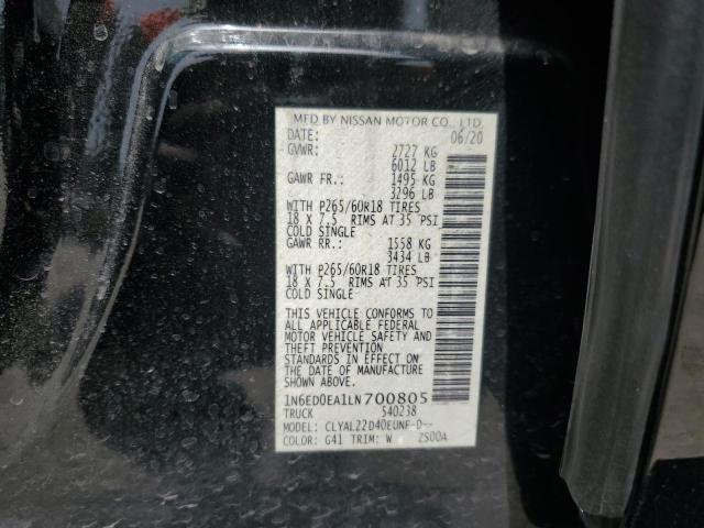 Photo 10 from auction – 2020 NISSAN FRONTIER S with VIN 1N6ED0EA1LN700805