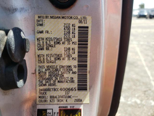 Zdjęcie 10 z aukcji – 2012 NISSAN FRONTIER S z VIN 1N6BD0CT8CC400665
