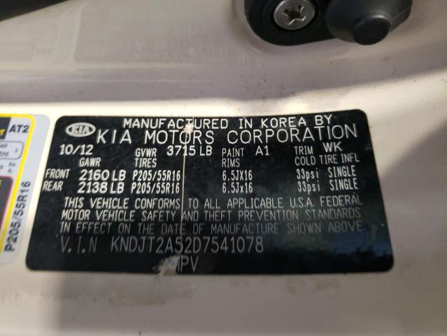 Photo 10 from auction – 2013 KIA SOUL with VIN KNDJT2A52D7541078