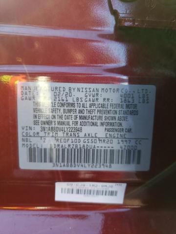 Photo 10 from auction – 2020 NISSAN SENTRA SR with VIN 3N1AB8DV4LY223948