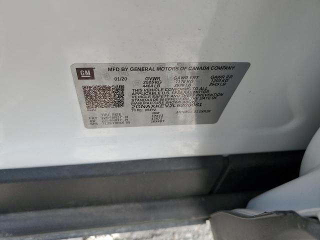 Photo 10 from auction – 2020 CHEVROLET EQUINOX LT with VIN 2GNAXKEV2L6208061