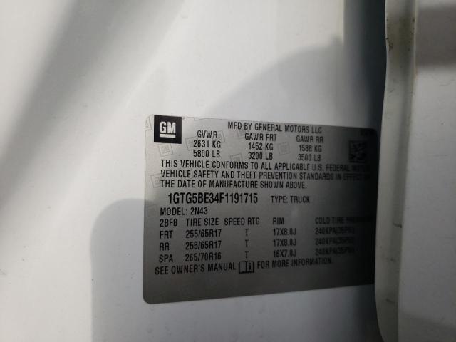 Photo 10 from auction – 2015 GMC CANYON SLE with VIN 1GTG5BE34F1191715
