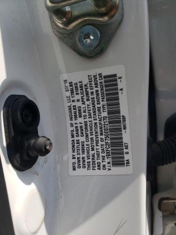 Photo 10 from auction – 2016 HONDA CIVIC EX with VIN 19XFC2F75GE072170