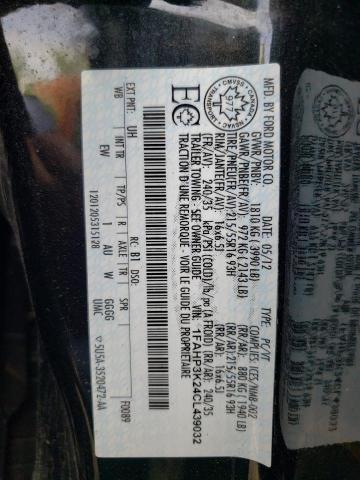 Photo 10 from auction – 2012 FORD FOCUS SE with VIN 1FAHP3K24CL439032
