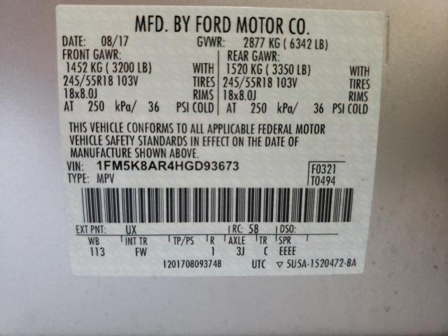 Photo 10 from auction – 2017 FORD EXPLORER P with VIN 1FM5K8AR4HGD93673