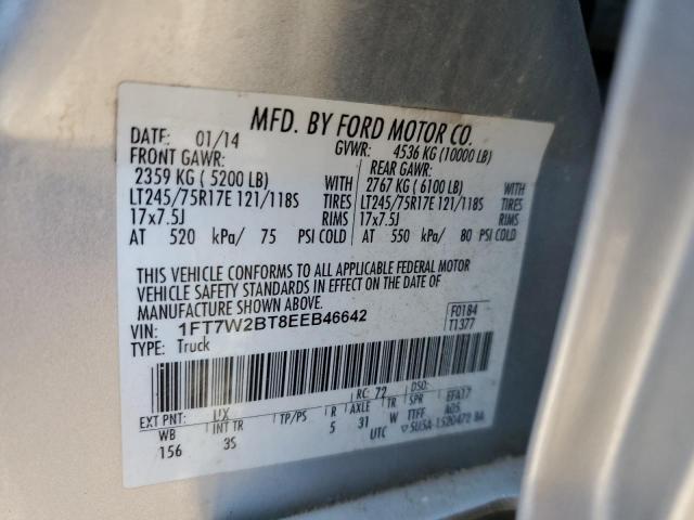 Photo 10 from auction – 2014 FORD F250 SUPER with VIN 1FT7W2BT8EEB46642