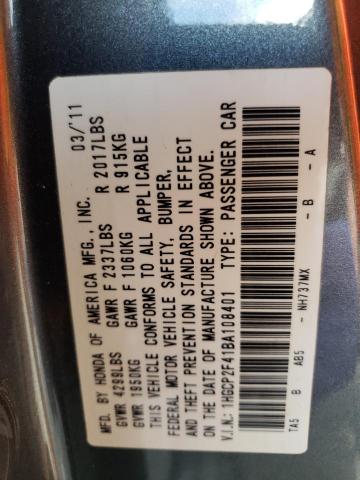 Photo 10 from auction – 2011 HONDA ACCORD LXP with VIN 1HGCP2F41BA108401