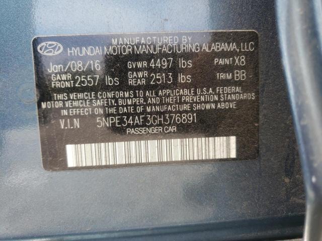 Photo 10 from auction – 2016 HYUNDAI SONATA SPO with VIN 5NPE34AF3GH376891