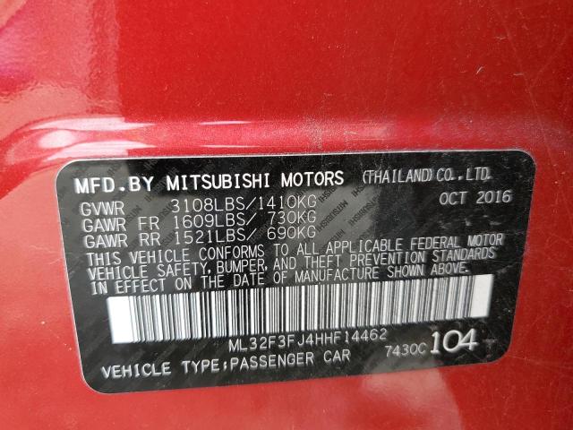Photo 10 from auction – 2017 MITSUBISHI MIRAGE G4 with VIN ML32F3FJ4HHF14462