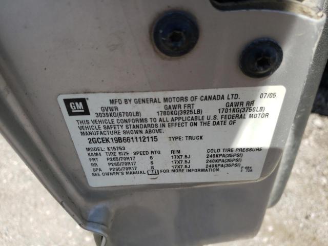 Photo 10 from auction – 2006 CHEVROLET SILVERADO with VIN 2GCEK19B661112115