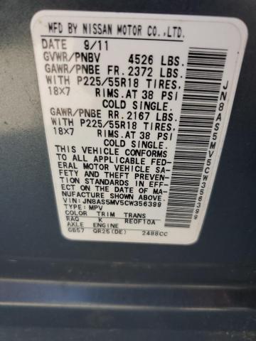 Photo 10 from auction – 2012 NISSAN ROGUE with VIN JN8AS5MV5CW356399