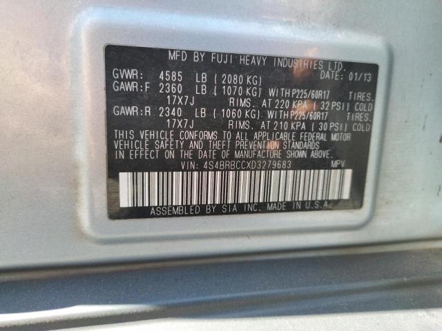 Photo 10 from auction – 2013 SUBARU OUTBACK 2. with VIN 4S4BRBCCXD3279683