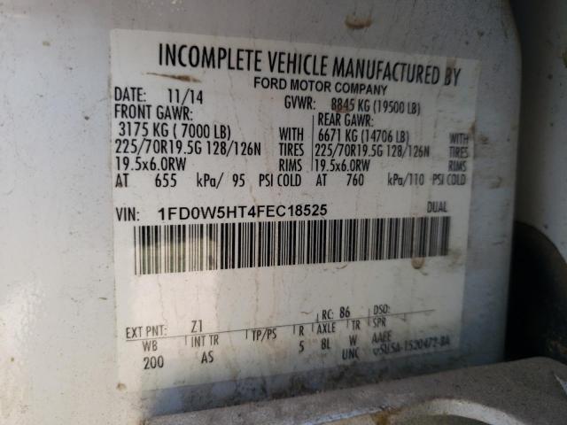 Foto 10 de la subasta – 2015 FORD F550 SUPER con VIN 1FD0W5HT4FEC18525