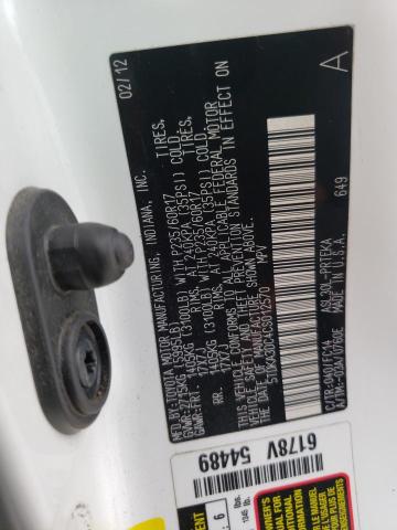 Photo 10 from auction – 2012 TOYOTA SIENNA BAS with VIN 5TDKA3DC4CS012570