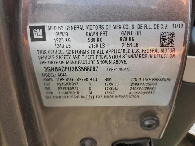 Photo 10 from auction – 2011 CHEVROLET HHR LT with VIN 3GNBACFU3BS568067