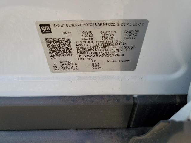 Photo 10 from auction – 2022 CHEVROLET EQUINOX PR with VIN 3GNAXXEV8NS197634