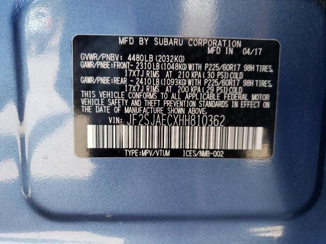 Photo 10 from auction – 2017 SUBARU FORESTER 2 with VIN JF2SJAECXHH810362
