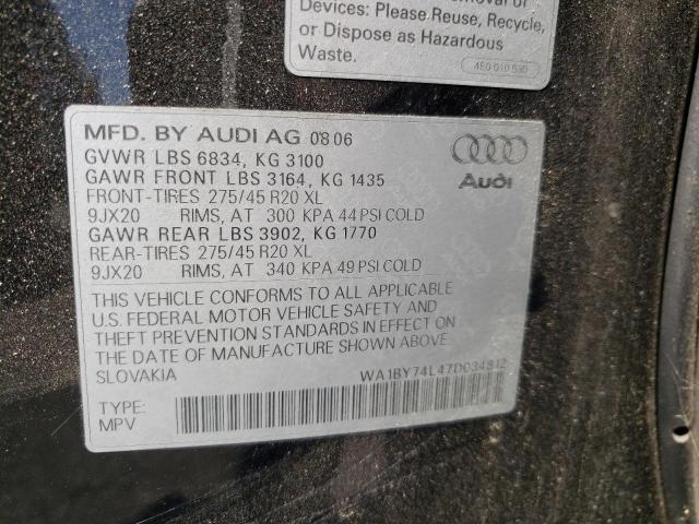 Photo 10 from auction – 2007 AUDI Q7 3.6 QUA with VIN WA1BY74L47D034812