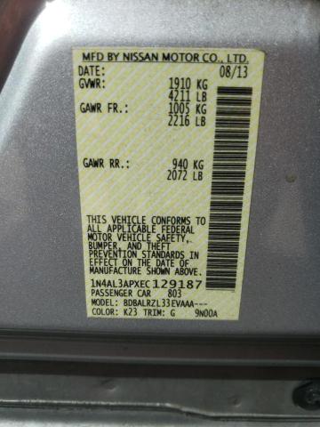 Photo 10 from auction – 2014 NISSAN ALTIMA 2.5 with VIN 1N4AL3APXEC129187