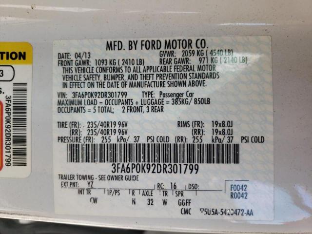 Photo 10 from auction – 2013 FORD FUSION TIT with VIN 3FA6P0K92DR301799