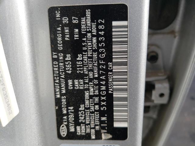 Photo 10 from auction – 2015 KIA OPTIMA LX with VIN 5XXGM4A72FG353482