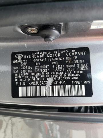 Photo 10 from auction – 2012 HYUNDAI TUCSON GLS with VIN KM8JU3AC2CU501404
