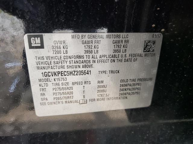 Photo 10 from auction – 2017 CHEVROLET SILVERADO with VIN 1GCVKPEC5HZ205641