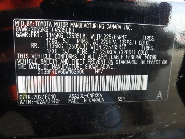 Photo 10 from auction – 2011 TOYOTA RAV4 with VIN 2T3BF4DV6BW162606