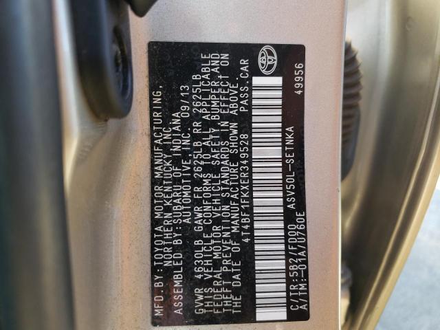 Photo 10 from auction – 2014 TOYOTA CAMRY L with VIN 4T4BF1FKXER349528