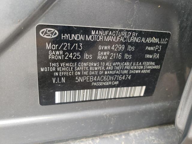 Photo 10 from auction – 2013 HYUNDAI SONATA GLS with VIN 5NPEB4AC6DH716474