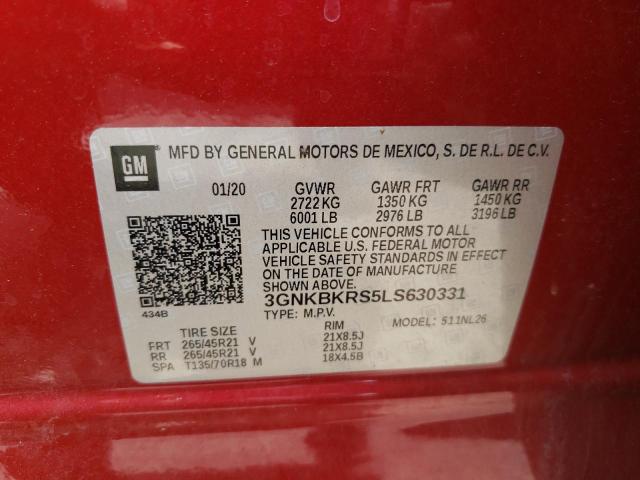 Photo 10 from auction – 2020 CHEVROLET BLAZER RS with VIN 3GNKBKRS5LS630331