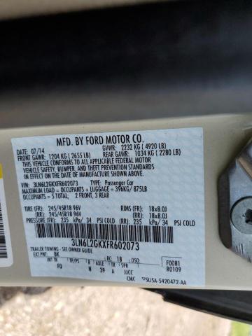 Photo 10 from auction – 2015 LINCOLN MKZ with VIN 3LN6L2GKXFR602073