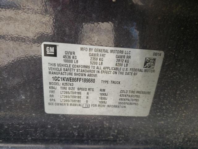 Photo 10 from auction – 2015 CHEVROLET SILVERADO with VIN 1GC1KWE86FF189680