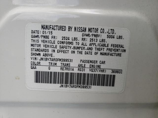 Photo 10 from auction – 2015 INFINITI Q50 BASE with VIN JN1BV7AR0FM399531