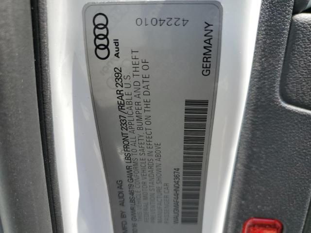 Photo 10 from auction – 2017 AUDI A4 ULTRA P with VIN WAUGMAF44HN043674