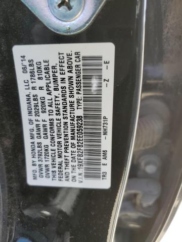 Photo 10 from auction – 2014 HONDA CIVIC EX with VIN 19XFB2F82EE059238